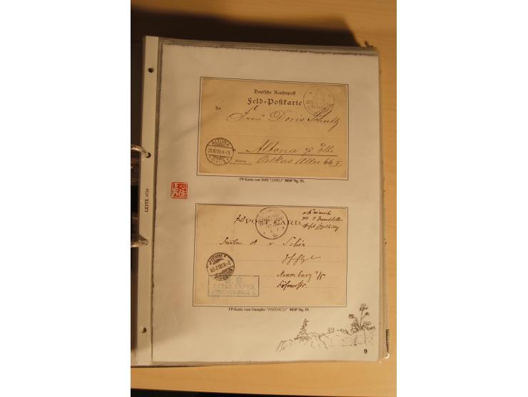 1890/1914 (ca.), umfangreiche Stempel- und postgeschichtliche Ausstellungssammlung mit über 200 Briefen und Karten sowie dive