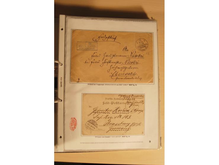 1890/1914 (ca.), umfangreiche Stempel- und postgeschichtliche Ausstellungssammlung mit über 200 Briefen und Karten sowie dive