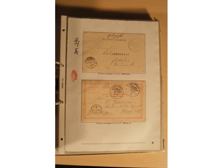 1890/1914 (ca.), umfangreiche Stempel- und postgeschichtliche Ausstellungssammlung mit über 200 Briefen und Karten sowie dive