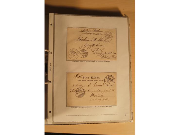 1890/1914 (ca.), umfangreiche Stempel- und postgeschichtliche Ausstellungssammlung mit über 200 Briefen und Karten sowie dive