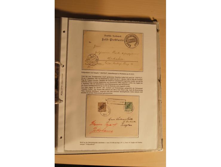 1890/1914 (ca.), umfangreiche Stempel- und postgeschichtliche Ausstellungssammlung mit über 200 Briefen und Karten sowie dive