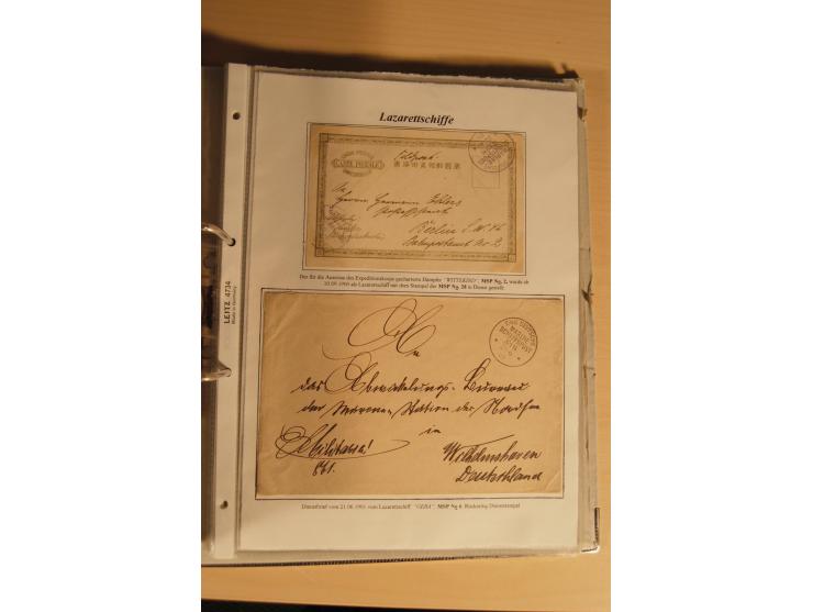 1890/1914 (ca.), umfangreiche Stempel- und postgeschichtliche Ausstellungssammlung mit über 200 Briefen und Karten sowie dive