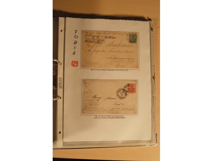 1890/1914 (ca.), umfangreiche Stempel- und postgeschichtliche Ausstellungssammlung mit über 200 Briefen und Karten sowie dive