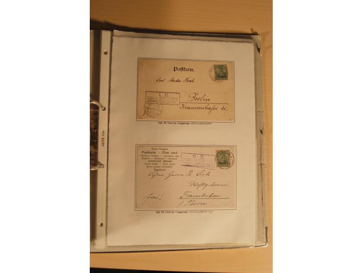 1890/1914 (ca.), umfangreiche Stempel- und postgeschichtliche Ausstellungssammlung mit über 200 Briefen und Karten sowie dive