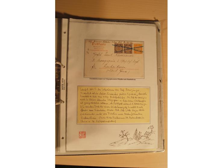1890/1914 (ca.), umfangreiche Stempel- und postgeschichtliche Ausstellungssammlung mit über 200 Briefen und Karten sowie dive