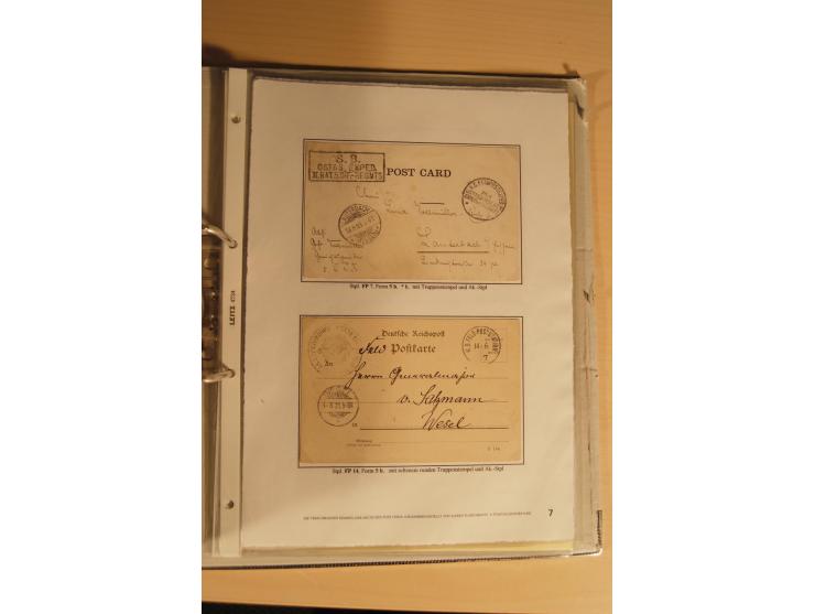 1890/1914 (ca.), umfangreiche Stempel- und postgeschichtliche Ausstellungssammlung mit über 200 Briefen und Karten sowie dive