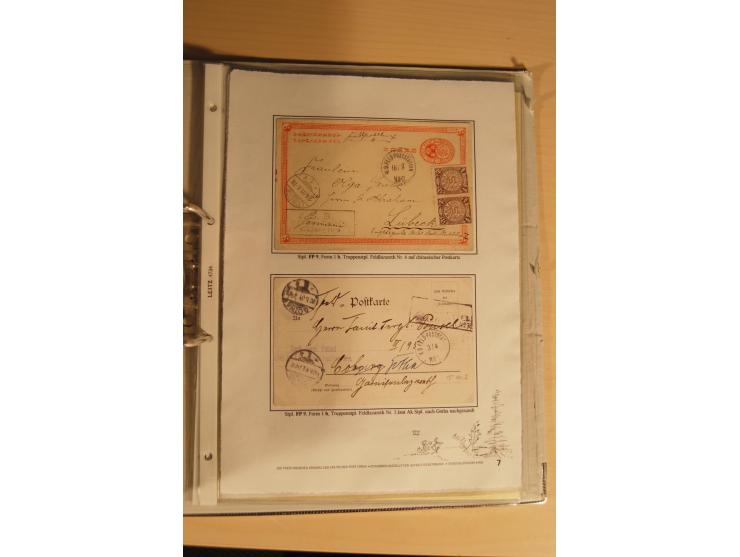 1890/1914 (ca.), umfangreiche Stempel- und postgeschichtliche Ausstellungssammlung mit über 200 Briefen und Karten sowie dive