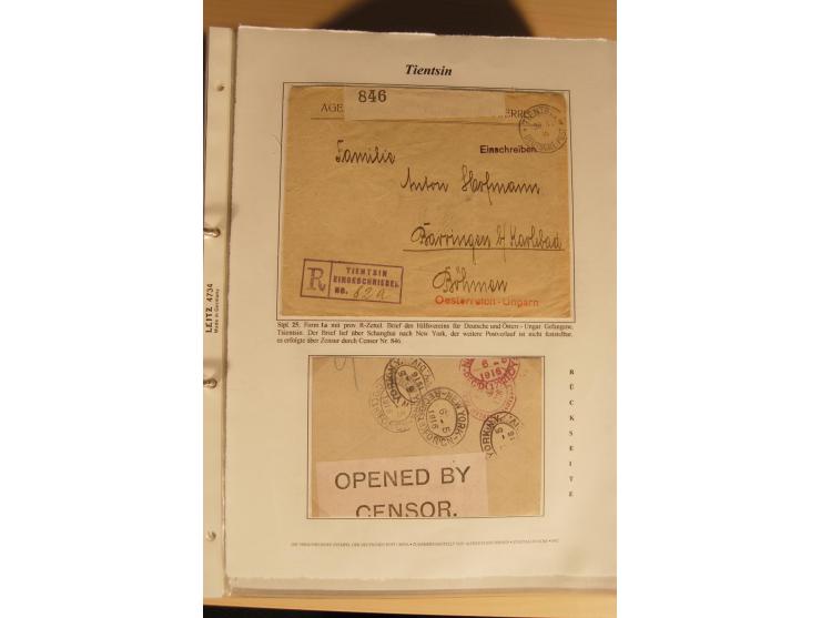 1890/1914 (ca.), umfangreiche Stempel- und postgeschichtliche Ausstellungssammlung mit über 200 Briefen und Karten sowie dive