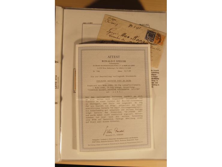 1890/1914 (ca.), umfangreiche Stempel- und postgeschichtliche Ausstellungssammlung mit über 200 Briefen und Karten sowie dive