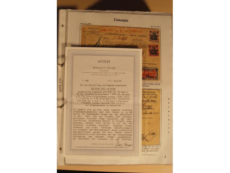 1890/1914 (ca.), umfangreiche Stempel- und postgeschichtliche Ausstellungssammlung mit über 200 Briefen und Karten sowie dive
