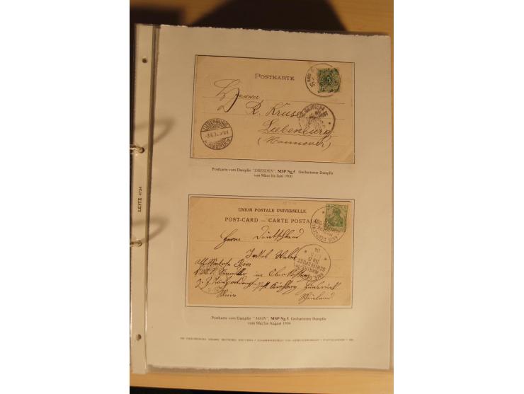 1890/1914 (ca.), umfangreiche Stempel- und postgeschichtliche Ausstellungssammlung mit über 200 Briefen und Karten sowie dive