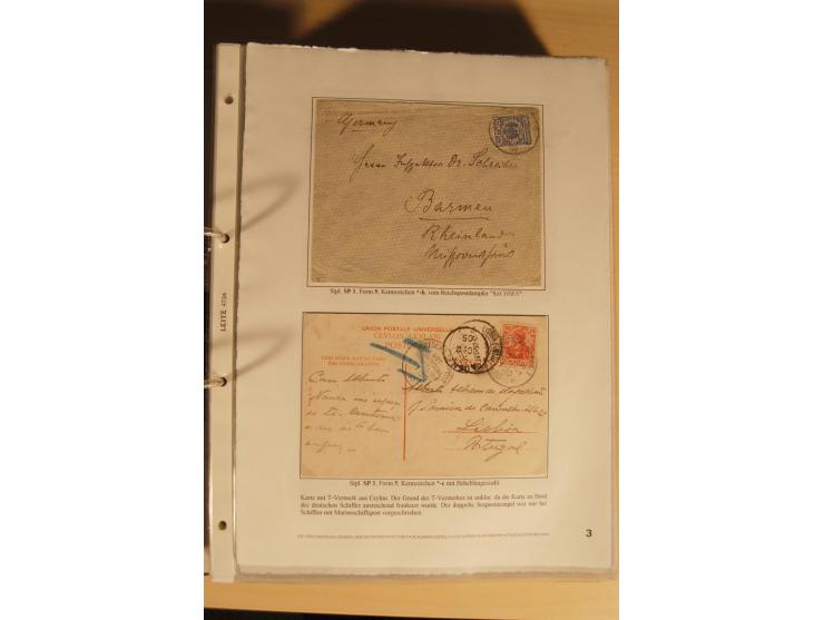 1890/1914 (ca.), umfangreiche Stempel- und postgeschichtliche Ausstellungssammlung mit über 200 Briefen und Karten sowie dive
