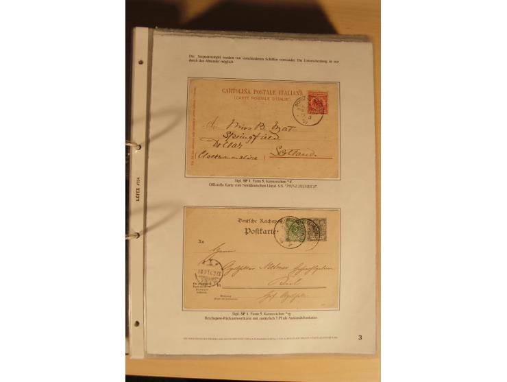 1890/1914 (ca.), umfangreiche Stempel- und postgeschichtliche Ausstellungssammlung mit über 200 Briefen und Karten sowie dive