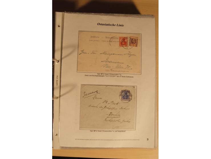 1890/1914 (ca.), umfangreiche Stempel- und postgeschichtliche Ausstellungssammlung mit über 200 Briefen und Karten sowie dive