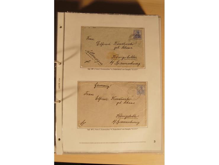 1890/1914 (ca.), umfangreiche Stempel- und postgeschichtliche Ausstellungssammlung mit über 200 Briefen und Karten sowie dive