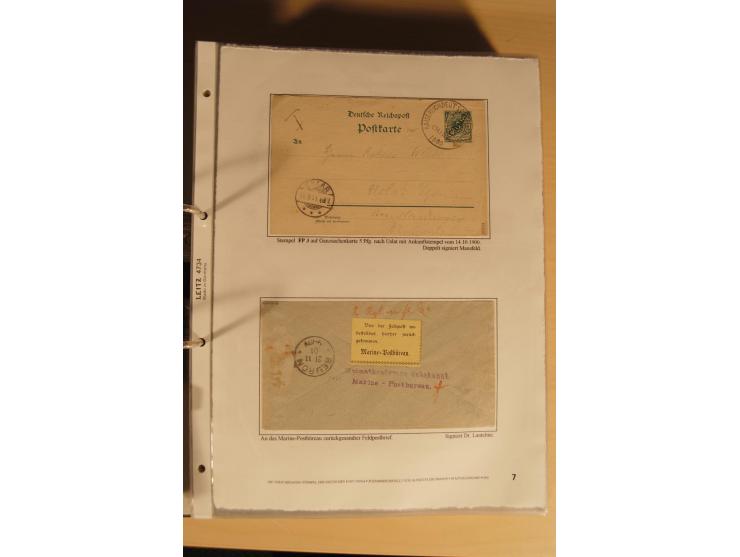1890/1914 (ca.), umfangreiche Stempel- und postgeschichtliche Ausstellungssammlung mit über 200 Briefen und Karten sowie dive