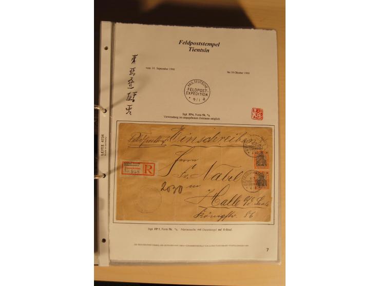 1890/1914 (ca.), umfangreiche Stempel- und postgeschichtliche Ausstellungssammlung mit über 200 Briefen und Karten sowie dive