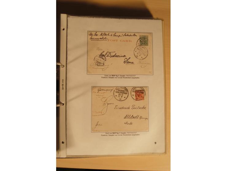 1890/1914 (ca.), umfangreiche Stempel- und postgeschichtliche Ausstellungssammlung mit über 200 Briefen und Karten sowie dive