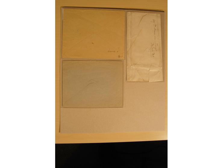 1900/14, 25 Drucksachenfrankaturen mit interessanten Firmenumschlägen, verschiedene Stempel und Frankaturen, Firmenwerbekarte
