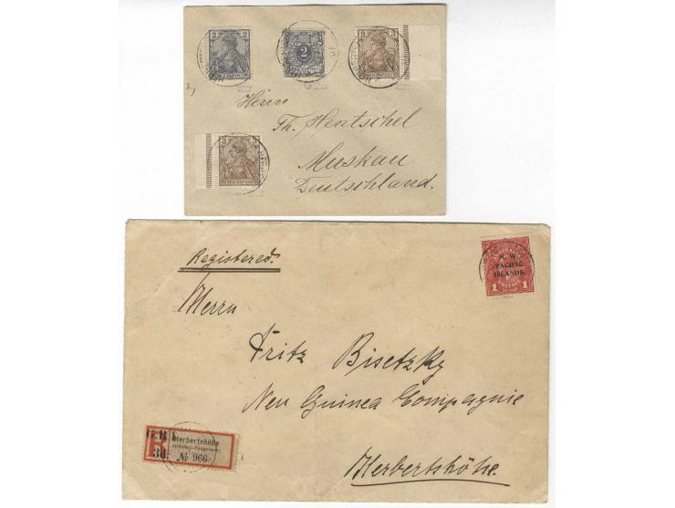 1891/1915, sehr interessante gestempelte Zusammenstellung mit Schwerpunkt Vorläufer-Ausgaben und engl. Besetzung (22 Werte in