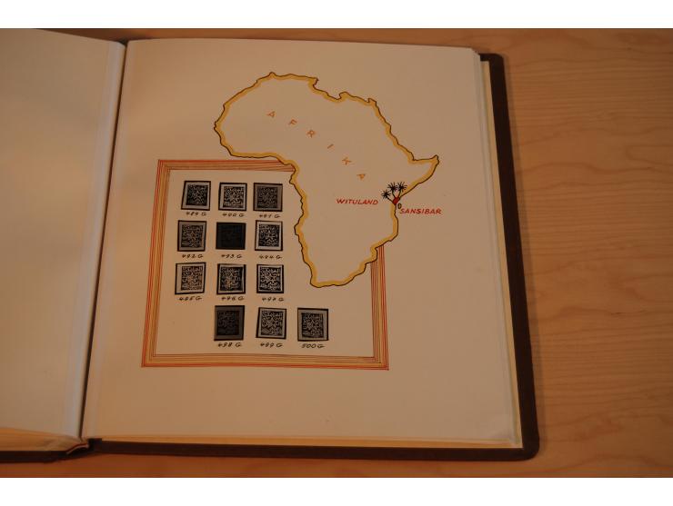 1889, kpl. ungebrauchte Sammlung aller Frei- und Dienstmarken im sogenannten Lerche-Album mit Gutachten von Lerche und Dr. Pi