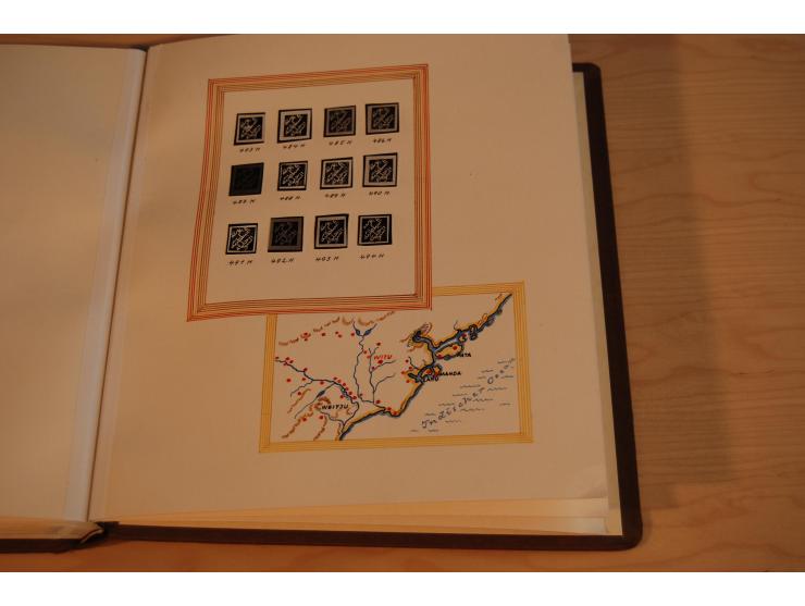 1889, kpl. ungebrauchte Sammlung aller Frei- und Dienstmarken im sogenannten Lerche-Album mit Gutachten von Lerche und Dr. Pi