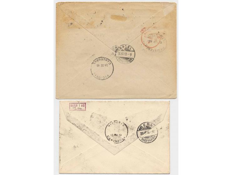 1888/1915, sehr interessante Zusammenstellung mit besseren Werten und vielen Vorläufer-Ausgaben, dazu 4 Briefe der brit. Bese