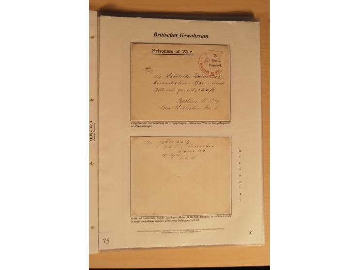 1914/20, Sammlung von über 150 Briefen, Karten und Ganzsachen aus nahezu allen Lagern, dabei Asakusa, Kuruwe Tempellager (3),