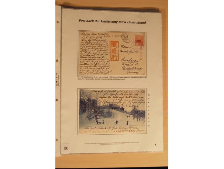 1914/20, Sammlung von über 150 Briefen, Karten und Ganzsachen aus nahezu allen Lagern, dabei Asakusa, Kuruwe Tempellager (3),