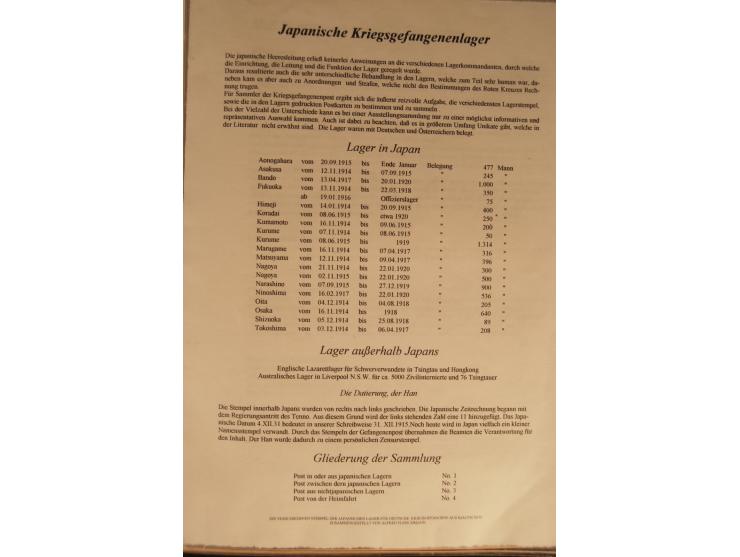 1914/20, Sammlung von über 150 Briefen, Karten und Ganzsachen aus nahezu allen Lagern, dabei Asakusa, Kuruwe Tempellager (3),