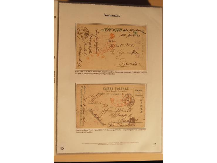 1914/20, Sammlung von über 150 Briefen, Karten und Ganzsachen aus nahezu allen Lagern, dabei Asakusa, Kuruwe Tempellager (3),