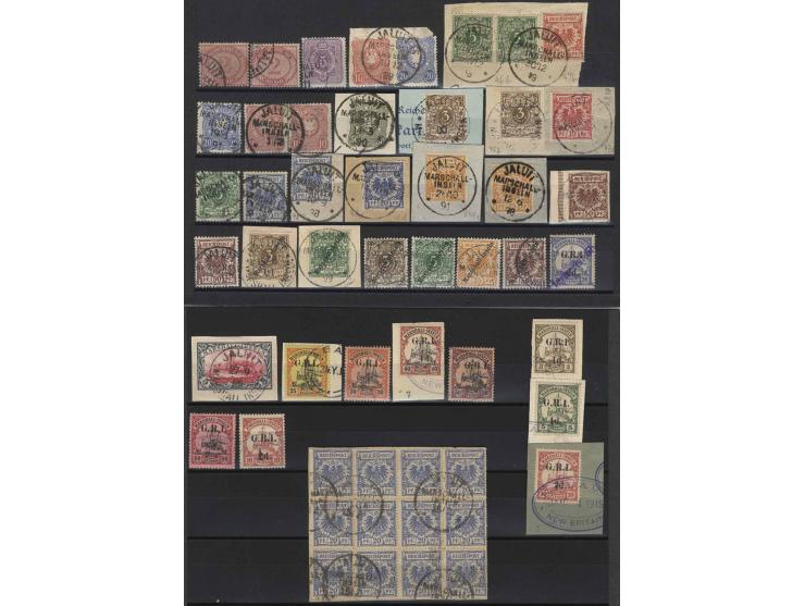1890/1915, interessante Zusammenstellung mit Schwerpunkt bei den Vorläufer-Ausgaben und brit. Besetzung mit einigen besseren 