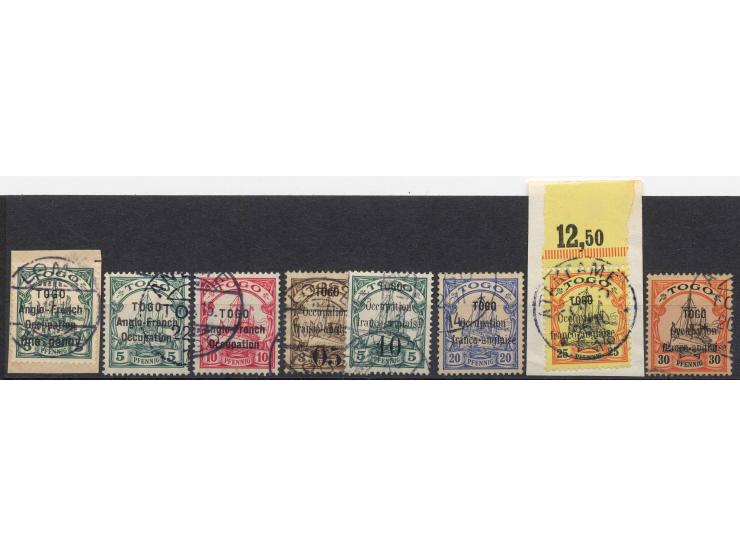 1889/1915,  sehr interessante Zusammenstellung mit Vorläufer-Ausgaben und brit. und frz. Besetzung mit schönen Briefstücken, 