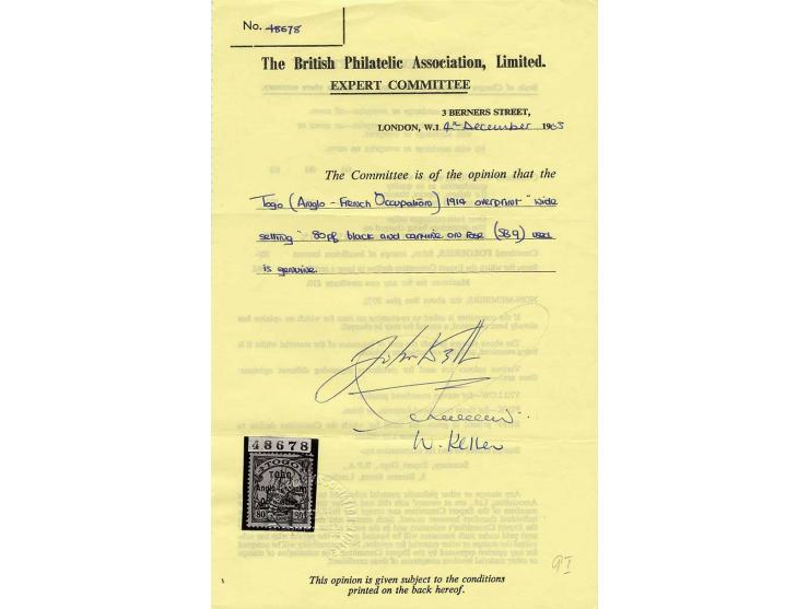 1889/1915,  sehr interessante Zusammenstellung mit Vorläufer-Ausgaben und brit. und frz. Besetzung mit schönen Briefstücken, 