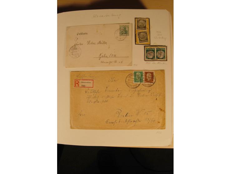 1807/1970, enorm umfangreiche und mit viel Sachkenntnis aufgebaute Sammlung mit ca. 1100 Briefen und Karten, ab Vorphilatelie