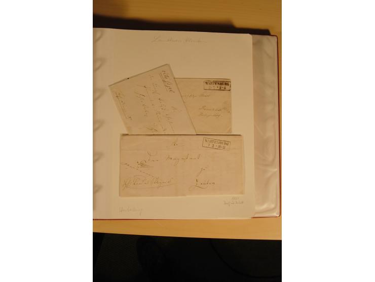 1807/1970, enorm umfangreiche und mit viel Sachkenntnis aufgebaute Sammlung mit ca. 1100 Briefen und Karten, ab Vorphilatelie