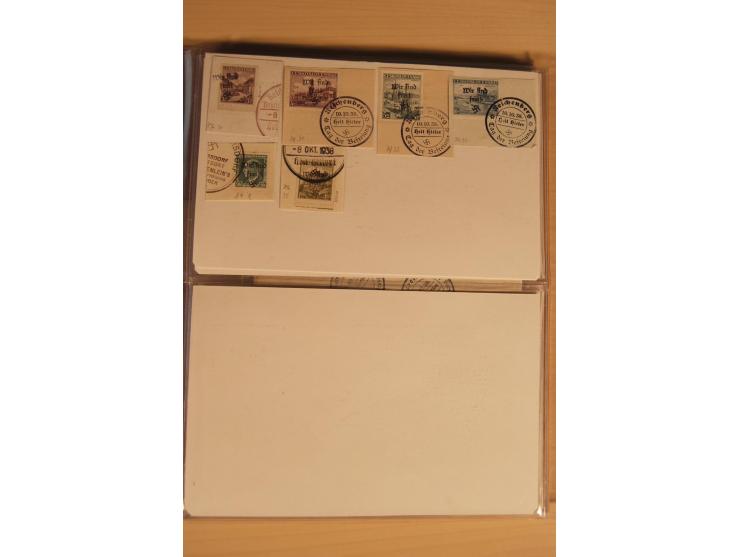 1935, fast ausschließlich gestempelte Sammlung von überwiegend Karlsbad und Reichenberg-Mafferdorf mit etlichen Briefen/Karte