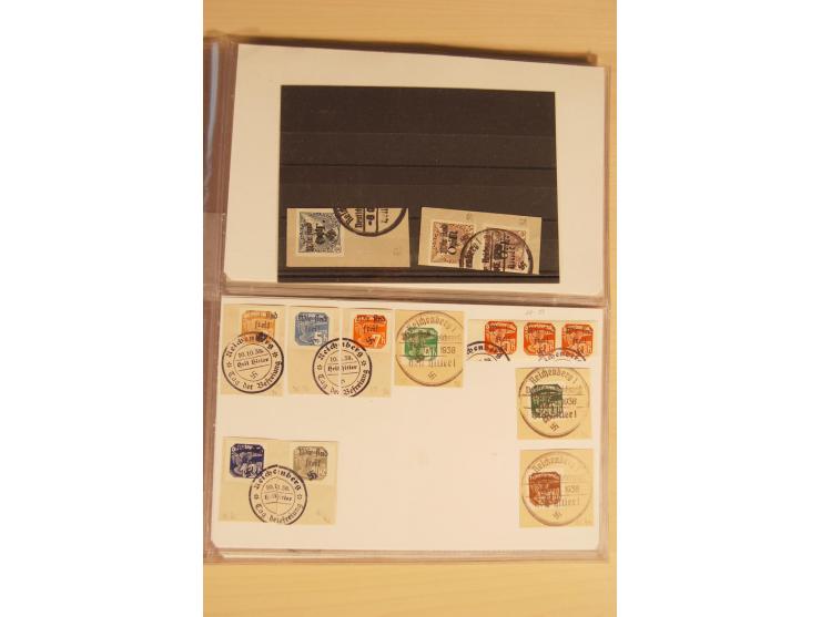 1935, fast ausschließlich gestempelte Sammlung von überwiegend Karlsbad und Reichenberg-Mafferdorf mit etlichen Briefen/Karte