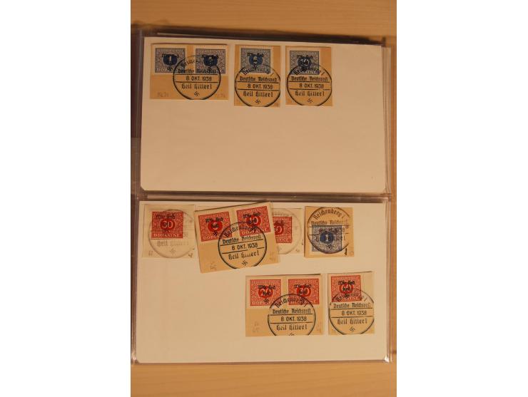 1935, fast ausschließlich gestempelte Sammlung von überwiegend Karlsbad und Reichenberg-Mafferdorf mit etlichen Briefen/Karte