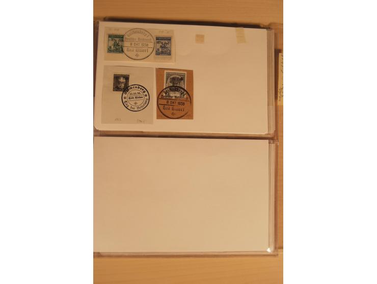 1935, fast ausschließlich gestempelte Sammlung von überwiegend Karlsbad und Reichenberg-Mafferdorf mit etlichen Briefen/Karte