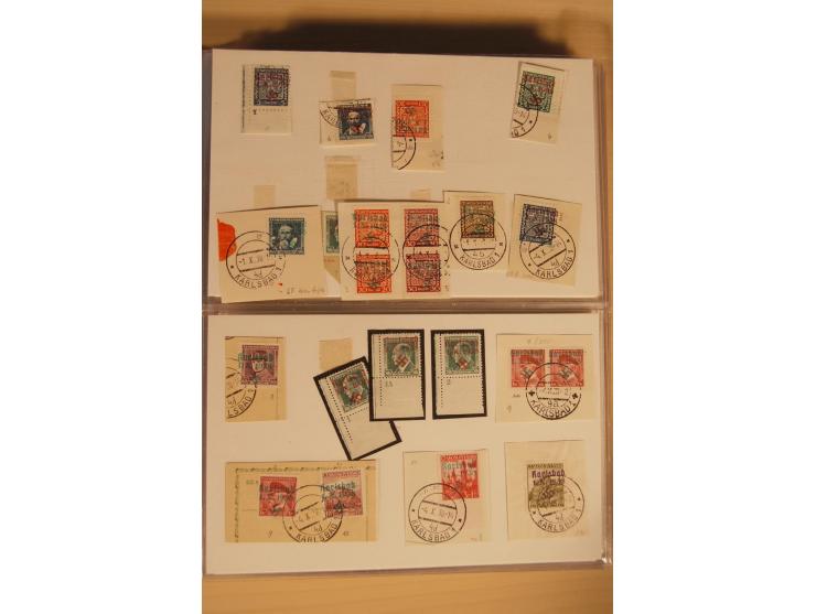 1935, fast ausschließlich gestempelte Sammlung von überwiegend Karlsbad und Reichenberg-Mafferdorf mit etlichen Briefen/Karte