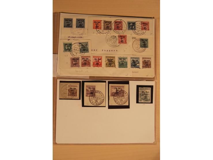 1935, fast ausschließlich gestempelte Sammlung von überwiegend Karlsbad und Reichenberg-Mafferdorf mit etlichen Briefen/Karte