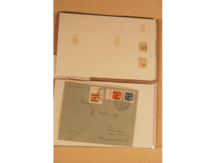 1935, fast ausschließlich gestempelte Sammlung von überwiegend Karlsbad und Reichenberg-Mafferdorf mit etlichen Briefen/Karte