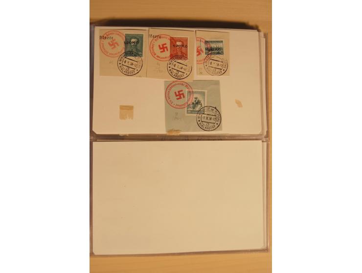 1935, fast ausschließlich gestempelte Sammlung von überwiegend Karlsbad und Reichenberg-Mafferdorf mit etlichen Briefen/Karte