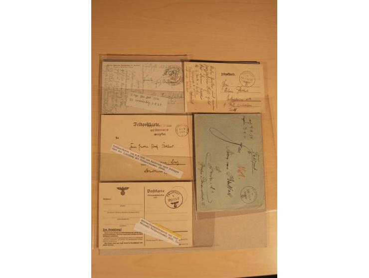 1938/45, Sammlung von etwa 250 nur besseren Belegen, beginnend mit Vorkrieg, Übungsfeldpost, Sudetenkrise, SS-Feldpost, Marin
