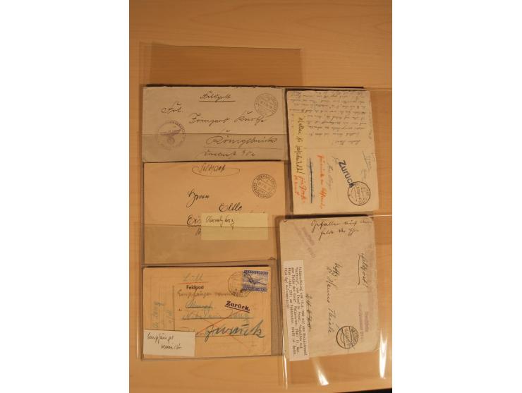 1938/45, Sammlung von etwa 250 nur besseren Belegen, beginnend mit Vorkrieg, Übungsfeldpost, Sudetenkrise, SS-Feldpost, Marin