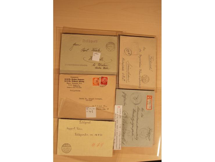 1938/45, Sammlung von etwa 250 nur besseren Belegen, beginnend mit Vorkrieg, Übungsfeldpost, Sudetenkrise, SS-Feldpost, Marin