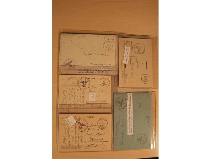 1938/45, Sammlung von etwa 250 nur besseren Belegen, beginnend mit Vorkrieg, Übungsfeldpost, Sudetenkrise, SS-Feldpost, Marin