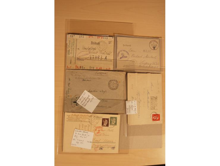 1938/45, Sammlung von etwa 250 nur besseren Belegen, beginnend mit Vorkrieg, Übungsfeldpost, Sudetenkrise, SS-Feldpost, Marin