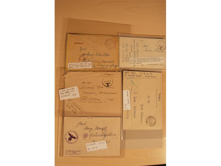 1938/45, Sammlung von etwa 250 nur besseren Belegen, beginnend mit Vorkrieg, Übungsfeldpost, Sudetenkrise, SS-Feldpost, Marin